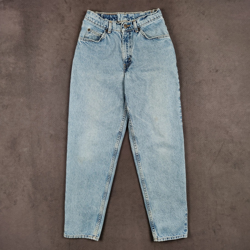 Vintage Levis 560 Student Jeans Womens 26 Light Wash Blue High Rise Orange Tab